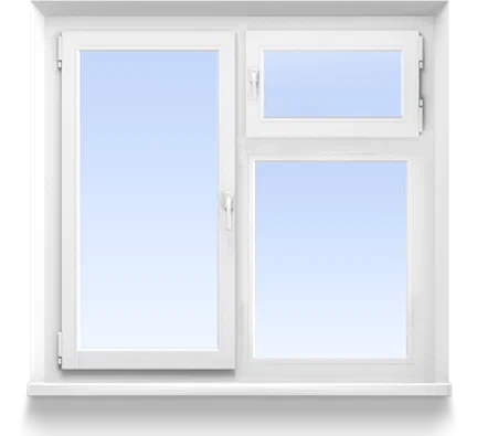 Двухстворчатое окно, пов/отк, ш/в 1300*1200>