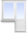 Балконный блок, дверь и окно пов. откид., 1800*2000