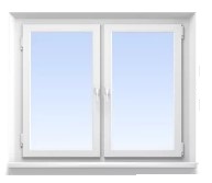 Двухстворчатое окно, пов/отк, ш/в 1100*1300