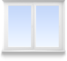Двухстворчатое окно, глухое, 1100*1300