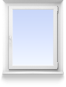 Одностворчатое окно, пов/откидное, белое, 700*1100