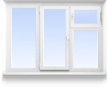 Трехстворчатое окно,с форточкой.,1800*1300