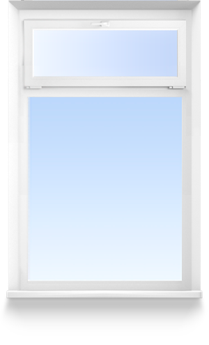 Одностворчатое окно с фрамугой, 700*1300>